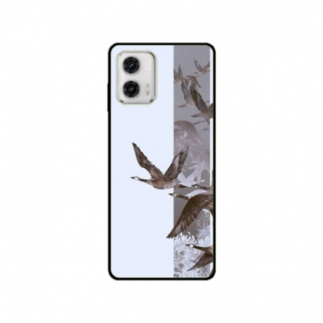 Husa personalizata tip carcasa HQPrint pentru Motorola Moto E13, model Birds, multicolor, S1D1M0314