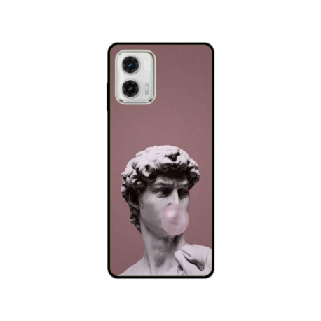 Husa personalizata tip carcasa HQPrint pentru Motorola Moto E13, model Bubble Gum Statue, multicolor, S1D1M0317
