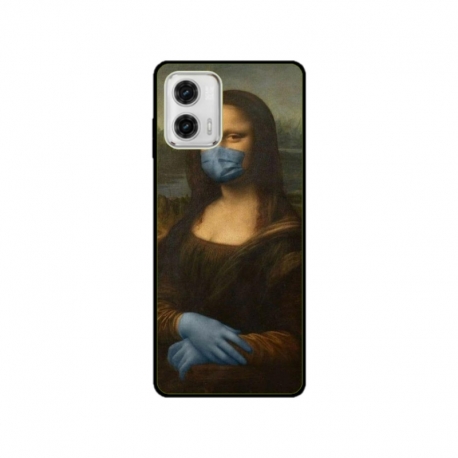 Husa personalizata tip carcasa HQPrint pentru Motorola Moto E13, model Covid Mona Lisa, multicolor, S1D1M0327