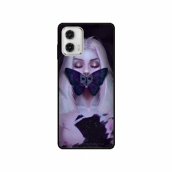Husa personalizata tip carcasa HQPrint pentru Motorola Moto E13, model Butterfly Mouth 1, multicolor, S1D1M0351
