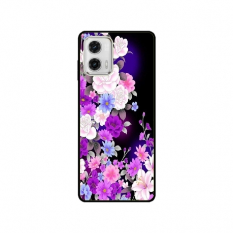 Husa personalizata tip carcasa HQPrint pentru Motorola Moto E22, model Flowers 3, multicolor, S1D1M0039