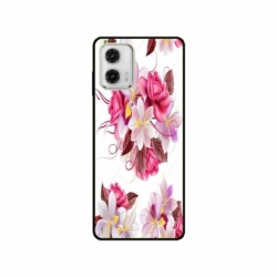 Husa personalizata tip carcasa HQPrint pentru Motorola Moto E22, model Flowers 4, multicolor, S1D1M0040