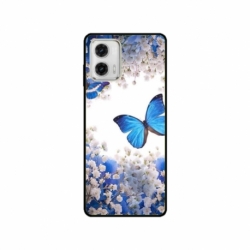 Husa personalizata tip carcasa HQPrint pentru Motorola Moto E22, model Butterfly 4, multicolor, S1D1M0041