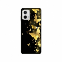 Husa personalizata tip carcasa HQPrint pentru Motorola Moto E22, model Butterfly 6, multicolor, S1D1M0045