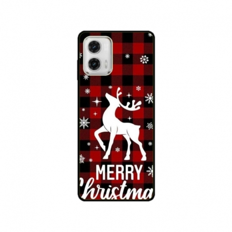 Husa personalizata tip carcasa HQPrint pentru Motorola Moto E22, model Merry Christmas Reindeer 2, multicolor, S1D1M0050