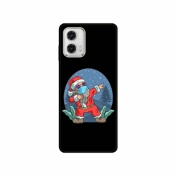 Husa personalizata tip carcasa HQPrint pentru Motorola Moto E22, model Covid Santa, multicolor, S1D1M0055