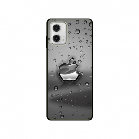 Husa personalizata tip carcasa HQPrint pentru Motorola Moto E22, model Rainy Apple logo, multicolor, S1D1M0148