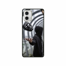 Husa personalizata tip carcasa HQPrint pentru Motorola Moto E22, model Mask, multicolor, S1D1M0199