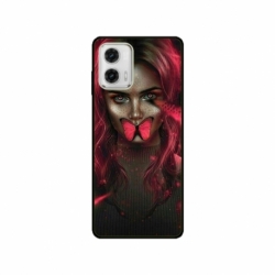 Husa personalizata tip carcasa HQPrint pentru Motorola Moto E22, model Butterfly Mouth 2, multicolor, S1D1M0352