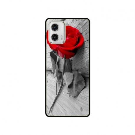 Husa personalizata tip carcasa HQPrint pentru Motorola Moto E22, model Rose, multicolor, S1D1M0384