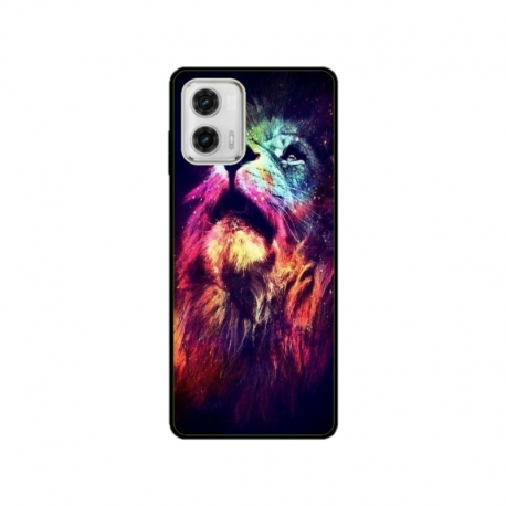 Husa personalizata tip carcasa HQPrint pentru Motorola Moto E22i, model Celestial Lion, multicolor, S1D1M0002