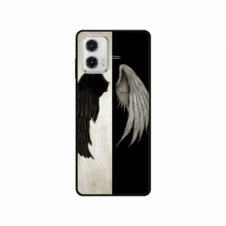 Husa personalizata tip carcasa HQPrint pentru Motorola Moto E22i, model Angel Wings, multicolor, S1D1M0004