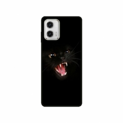 Husa personalizata tip carcasa HQPrint pentru Motorola Moto E22i, model Black Cat 2, multicolor, S1D1M0016