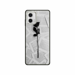 Husa personalizata tip carcasa HQPrint pentru Motorola Moto E22i, model Black Rose, multicolor, S1D1M0021