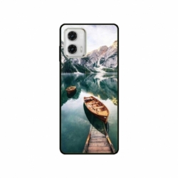 Husa personalizata tip carcasa HQPrint pentru Motorola Moto E22i, model Boats, multicolor, S1D1M0024