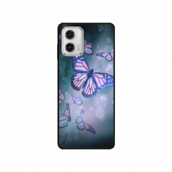 Husa personalizata tip carcasa HQPrint pentru Motorola Moto E22i, model Butterfly 1, multicolor, S1D1M0028