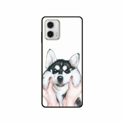 Husa personalizata tip carcasa HQPrint pentru Motorola Moto E22i, model Fluffy Dog, multicolor, S1D1M0033