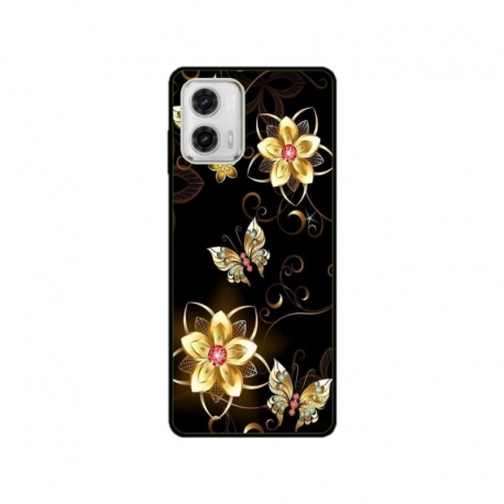Husa personalizata tip carcasa HQPrint pentru Motorola Moto E22i, model Butterfly 5, multicolor, S1D1M0042