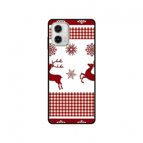 Husa personalizata tip carcasa HQPrint pentru Motorola Moto E22i, model Reindeer 1, multicolor, S1D1M0051