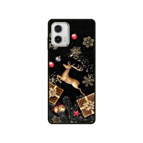 Husa personalizata tip carcasa HQPrint pentru Motorola Moto E22i, model Reindeer 2, multicolor, S1D1M0052