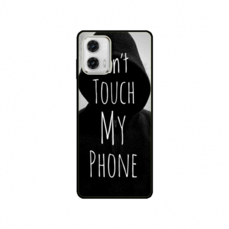 Husa personalizata tip carcasa HQPrint pentru Motorola Moto E22i, model Dont touch my phone 2, multicolor, S1D1M0065