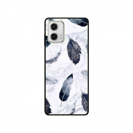 Husa personalizata tip carcasa HQPrint pentru Motorola Moto E22i, model Leaf Design 2, multicolor, S1D1M0071