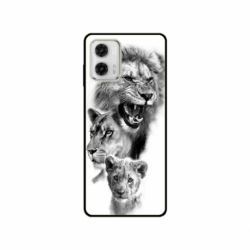Husa personalizata tip carcasa HQPrint pentru Motorola Moto E22i, model Lion 3, multicolor, S1D1M0118