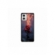 Husa personalizata tip carcasa HQPrint pentru Motorola Moto E22i, model Fire Rose, multicolor, S1D1M0158