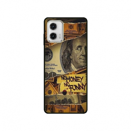 Husa personalizata tip carcasa HQPrint pentru Motorola Moto E22i, model No Money No Funny, multicolor, S1D1M0262