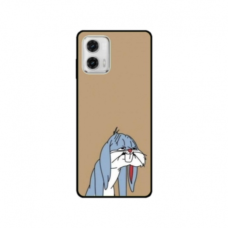 Husa personalizata tip carcasa HQPrint pentru Motorola Moto E22s, model Tired Bunny, multicolor, S1D1M0027