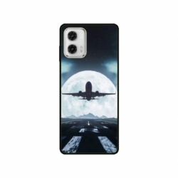 Husa personalizata tip carcasa HQPrint pentru Motorola Moto E22s, model Moon Landing, multicolor, S1D1M0077