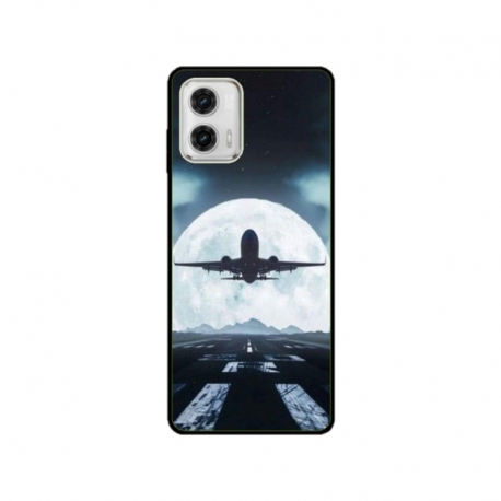 Husa personalizata tip carcasa HQPrint pentru Motorola Moto E22s, model Moon Landing, multicolor, S1D1M0077