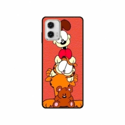 Husa personalizata tip carcasa HQPrint pentru Motorola Moto E22s, model Garfield, multicolor, S1D1M0085