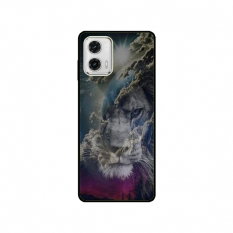 Husa personalizata tip carcasa HQPrint pentru Motorola Moto E22s, model Lion 4, multicolor, S1D1M0120