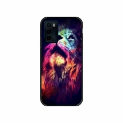 Husa personalizata tip carcasa HQPrint pentru Motorola Moto E32s, model Celestial Lion, multicolor, S1D1M0002