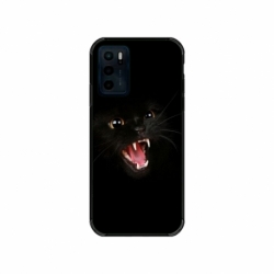 Husa personalizata tip carcasa HQPrint pentru Motorola Moto E32s, model Black Cat 2, multicolor, S1D1M0016