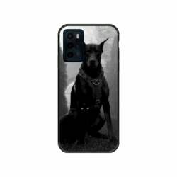 Husa personalizata tip carcasa HQPrint pentru Motorola Moto E32s, model Doberman, multicolor, S1D1M0018