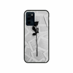 Husa personalizata tip carcasa HQPrint pentru Motorola Moto E32s, model Black Rose, multicolor, S1D1M0021