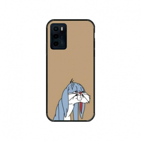 Husa personalizata tip carcasa HQPrint pentru Motorola Moto E32s, model Tired Bunny, multicolor, S1D1M0027