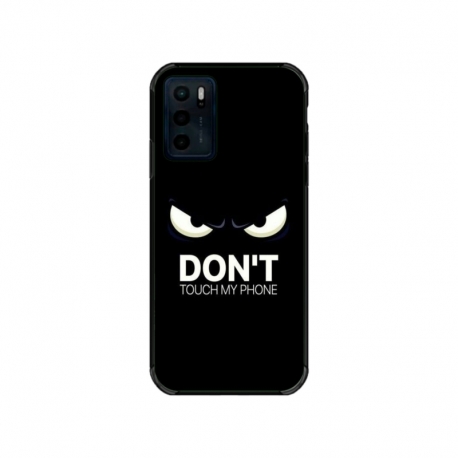 Husa personalizata tip carcasa HQPrint pentru Motorola Moto E32s, model Dont touch my phone 1, multicolor, S1D1M0035