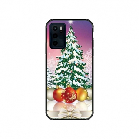 Husa personalizata tip carcasa HQPrint pentru Motorola Moto E32s, model Christmas Tree 1, multicolor, S1D1M0057