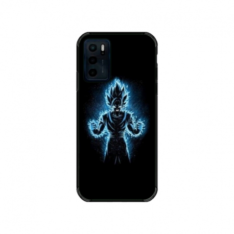 Husa personalizata tip carcasa HQPrint pentru Motorola Moto E32s, model Goku, multicolor, S1D1M0087