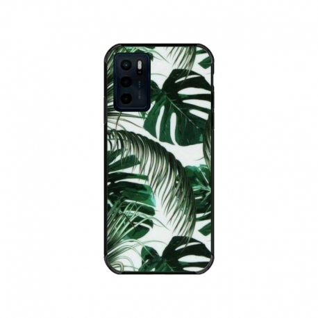 Husa personalizata tip carcasa HQPrint pentru Motorola Moto E32s, model Leaf Design 3, multicolor, S1D1M0088