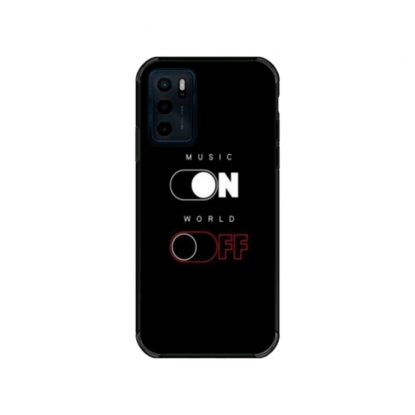 Husa personalizata tip carcasa HQPrint pentru Motorola Moto E32s, model Phone On World Off, multicolor, S1D1M0131