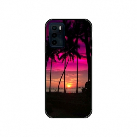 Husa personalizata tip carcasa HQPrint pentru Motorola Moto E32s, model Beach View 1, multicolor, S1D1M0136