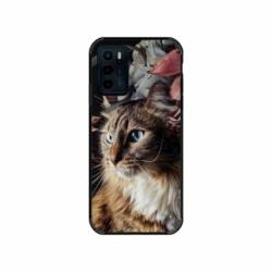 Husa personalizata tip carcasa HQPrint pentru Motorola Moto E32s, model Cat 1, multicolor, S1D1M0143