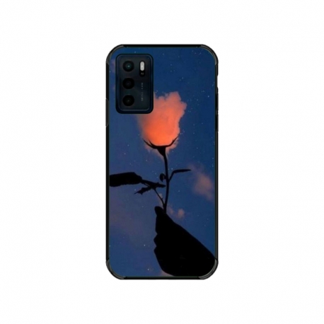 Husa personalizata tip carcasa HQPrint pentru Motorola Moto E32s, model Sky Flower, multicolor, S1D1M0159