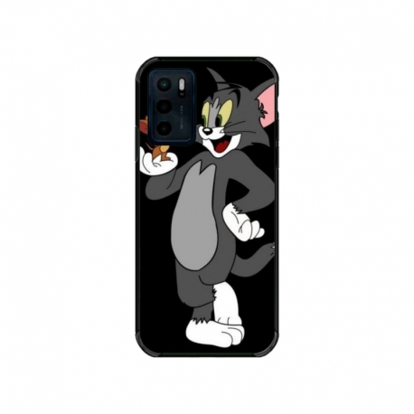 Husa personalizata tip carcasa HQPrint pentru Motorola Moto E32s, model Tom and Jerry 2, multicolor, S1D1M0204