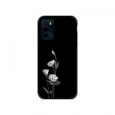 Husa personalizata tip carcasa HQPrint pentru Motorola Moto E32s, model Abstract Flowers, multicolor, S1D1M0216