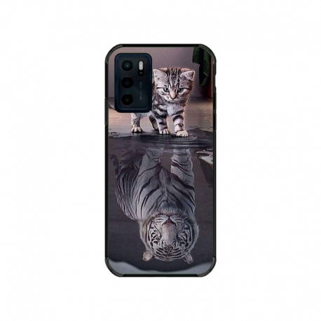 Husa personalizata tip carcasa HQPrint pentru Motorola Moto E32s, model Tiger, multicolor, S1D1M0242